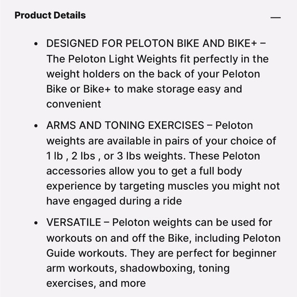 Peloton 3lbs Light Weights Dumbbells Black (Set of 2) NWT - Picture 4 of 11